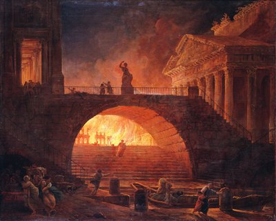 Der Brand von Rom, 18. Juli 64 n. Chr. von Hubert Robert